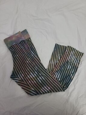 Vintage EUC Hardtail Forever Stripped Tie Dye Leggings SZ MED